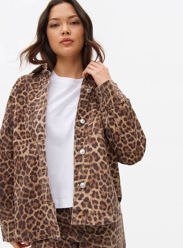 Brown Leopard Printed Oversized Shirt 18