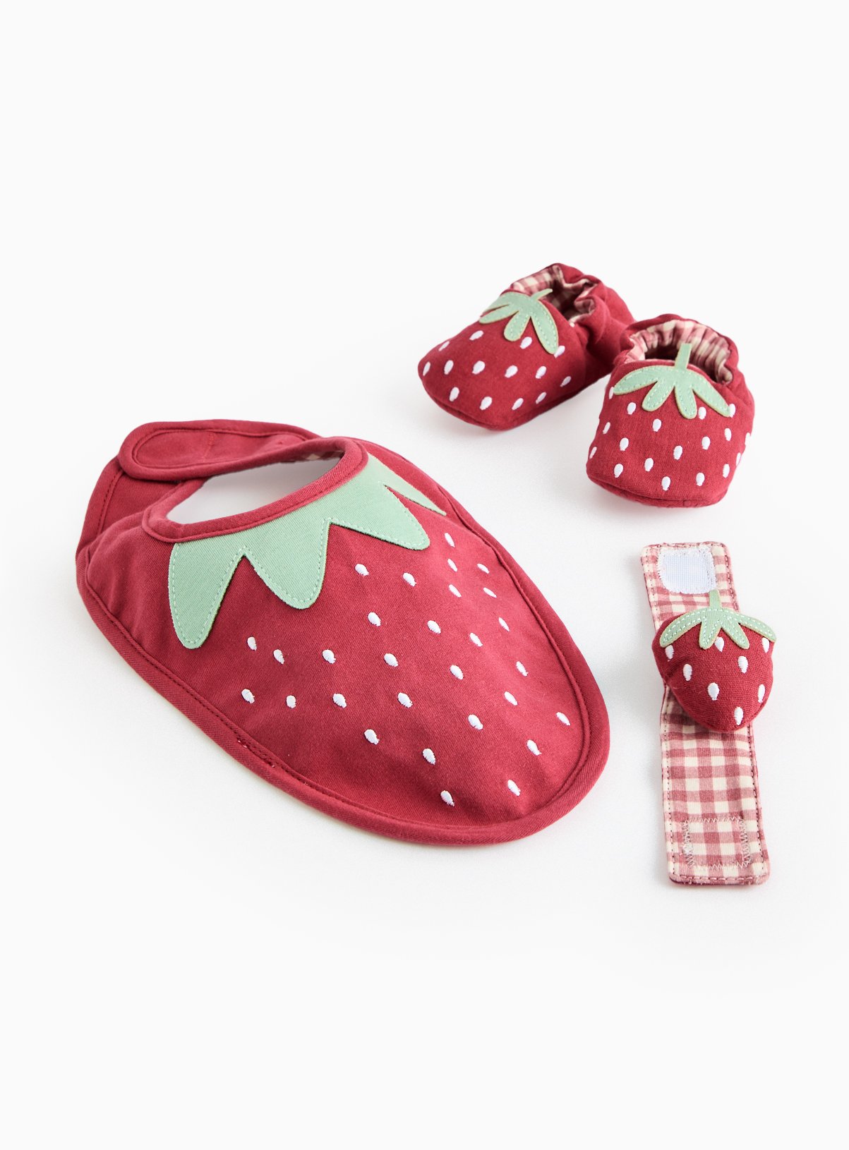 Red Red Strawberry Baby Essentials Set (Up To 3 Mths) - Tu by Sainsbury's