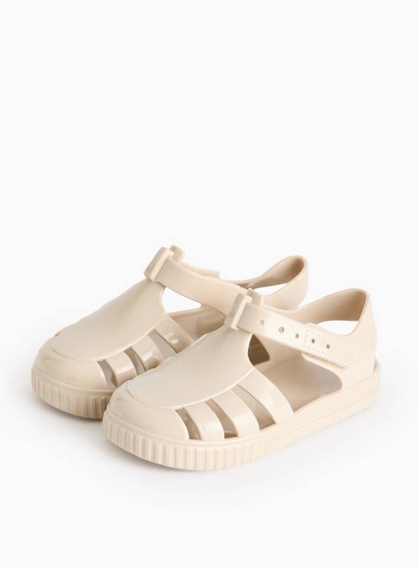 Cream Jelly Sandals 4 Infant