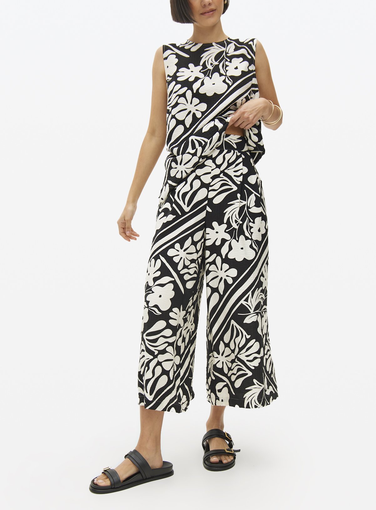 Mono Printed Co-ord Culottes 12 - Image 1 thumbnail