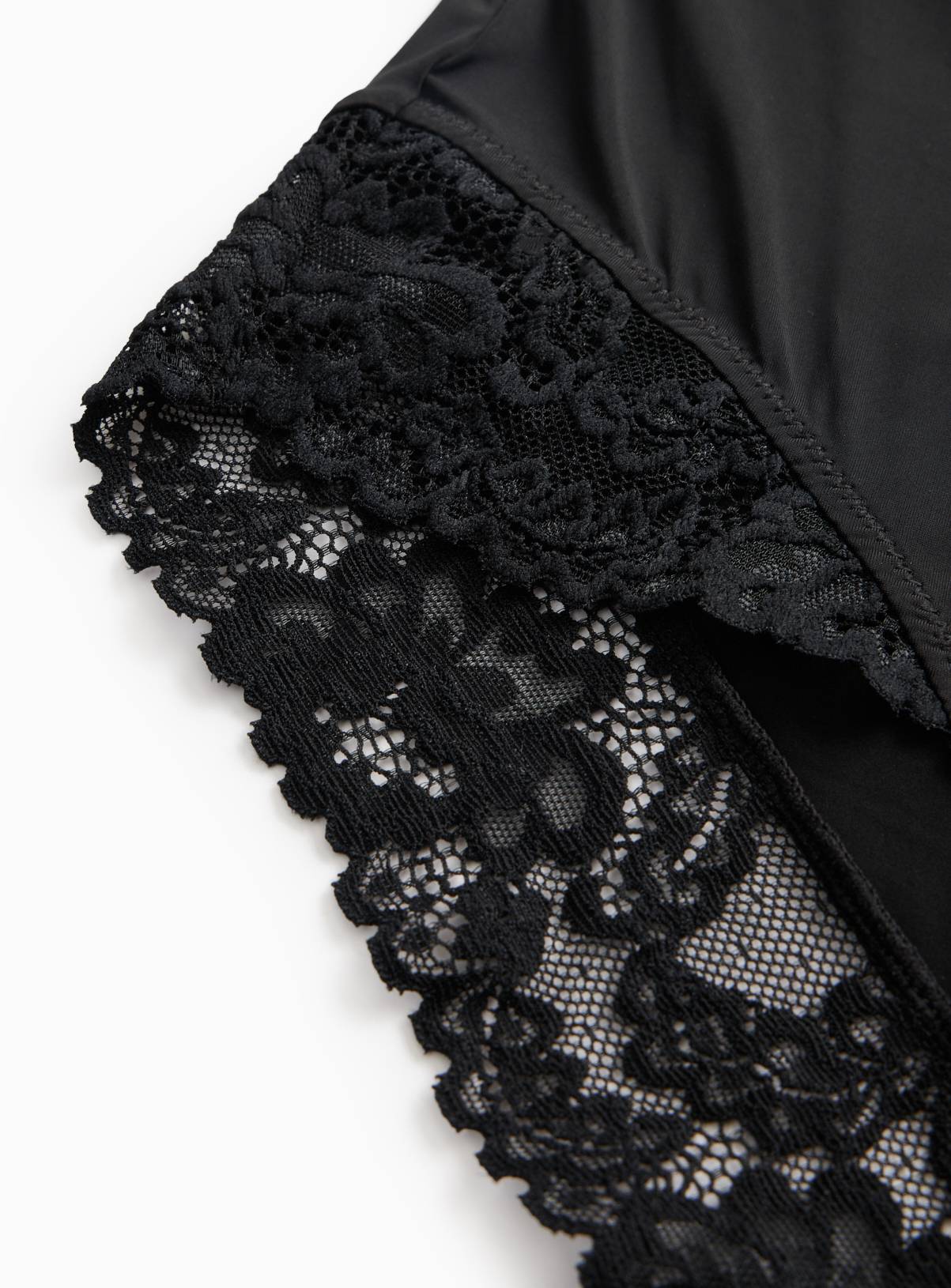Black Floral Lace Full Brief Knickers 3 Pack 10 - Image 3