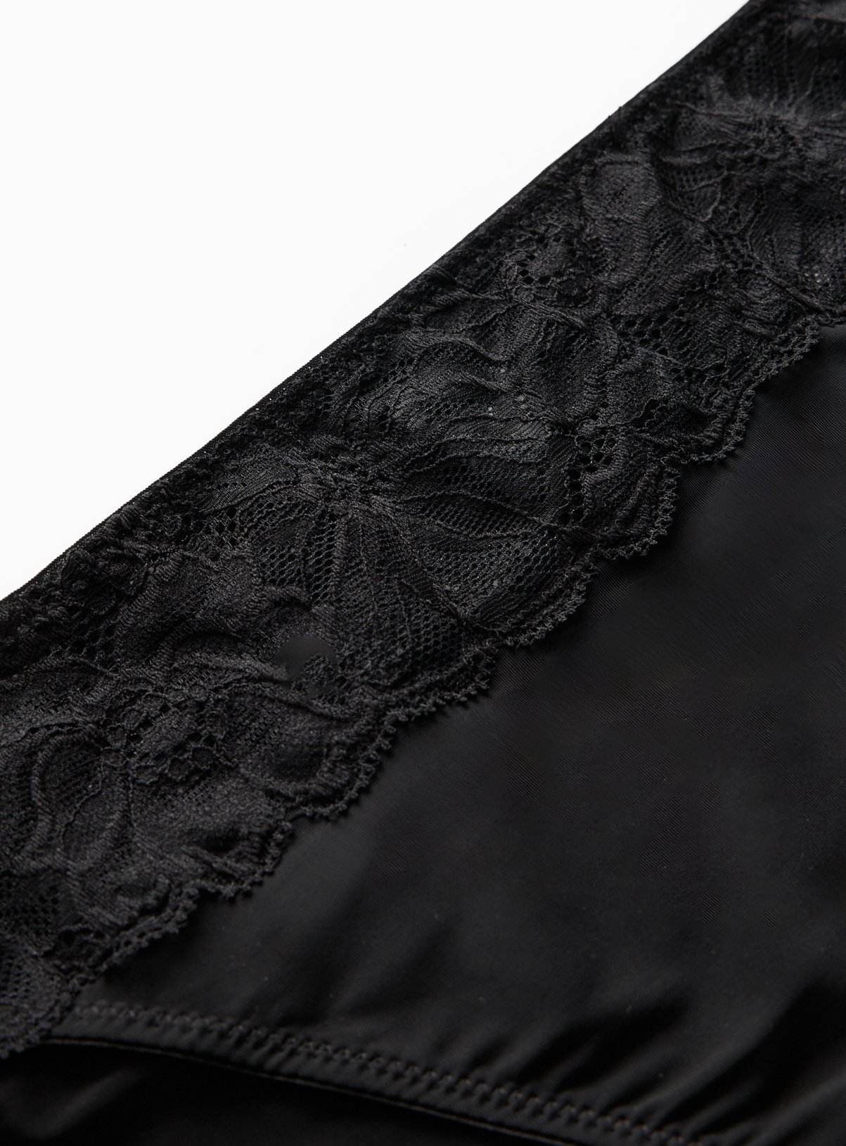 Black Lace High Leg Knickers 3 Pack 10 - Image 3 thumbnail