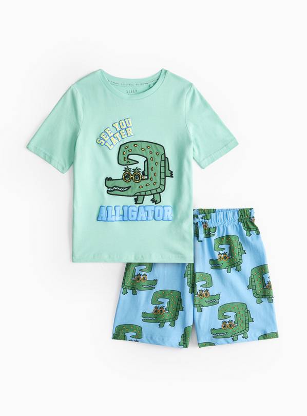 Green Alligator Printed Pyjamas 1-2 years