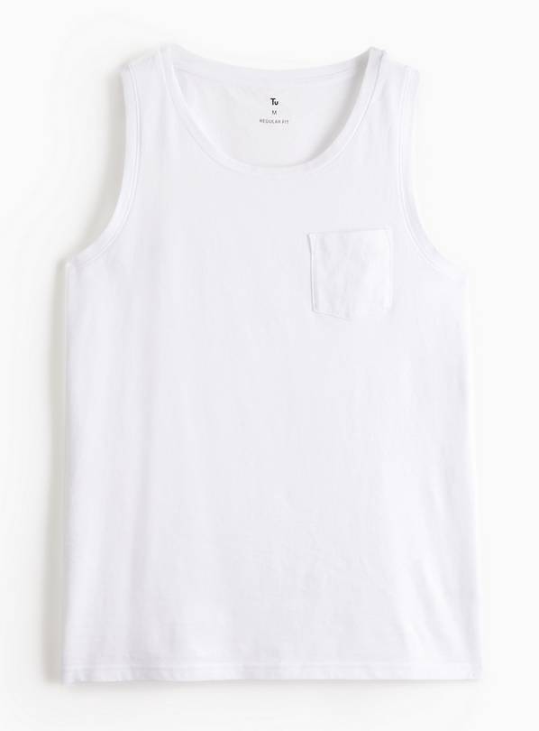 White Regular Fit Vest XXL