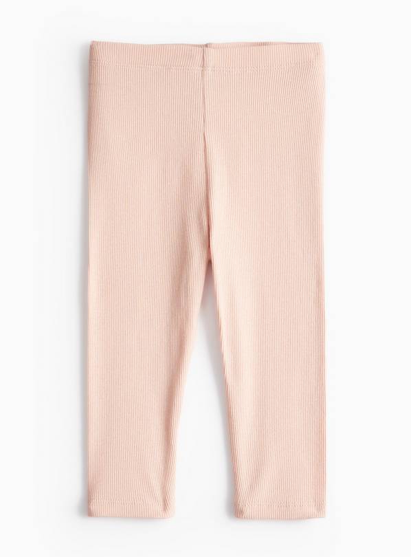 Pink Ribbed Leggings 9-12 months