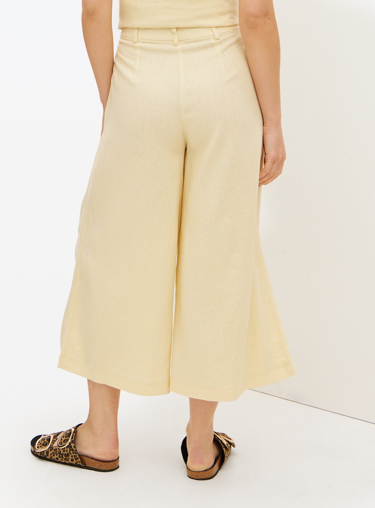 Cream Linen Blend Co-ord Culottes 18 - Image 4 thumbnail