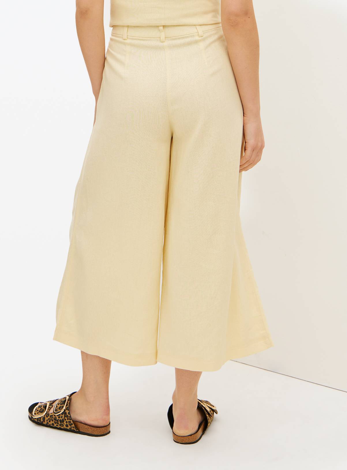 Cream Linen Blend Co-ord Culottes 18 - Image 4