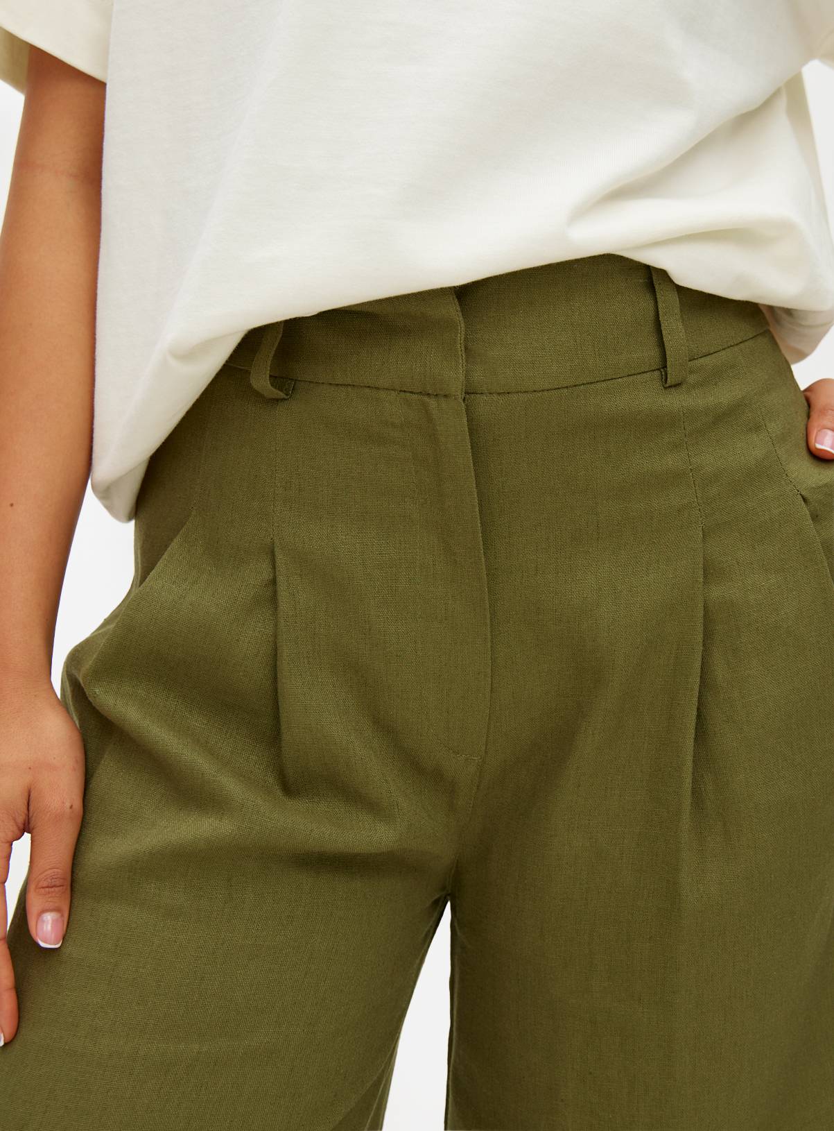 Linen Ultra Wide Co-ord Trousers 10S - Image 3