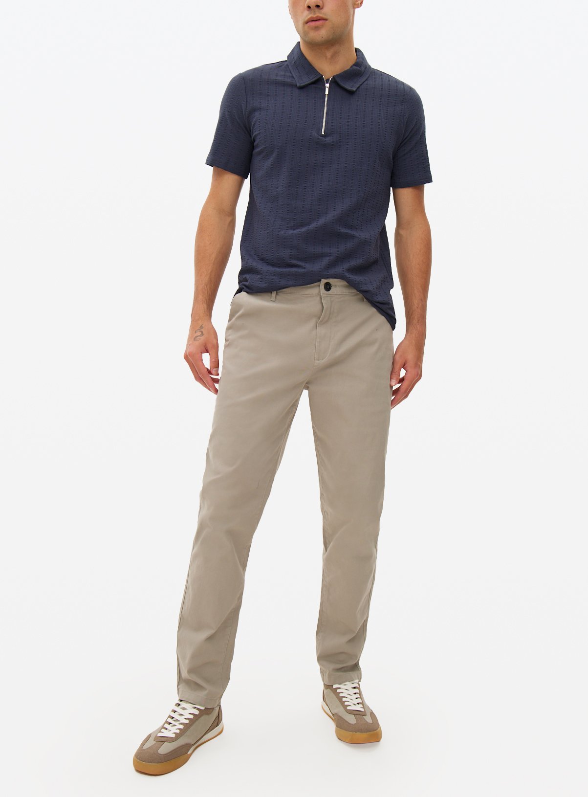 Grey Skinny Fit Chino Trousers  42R - Image 2 thumbnail