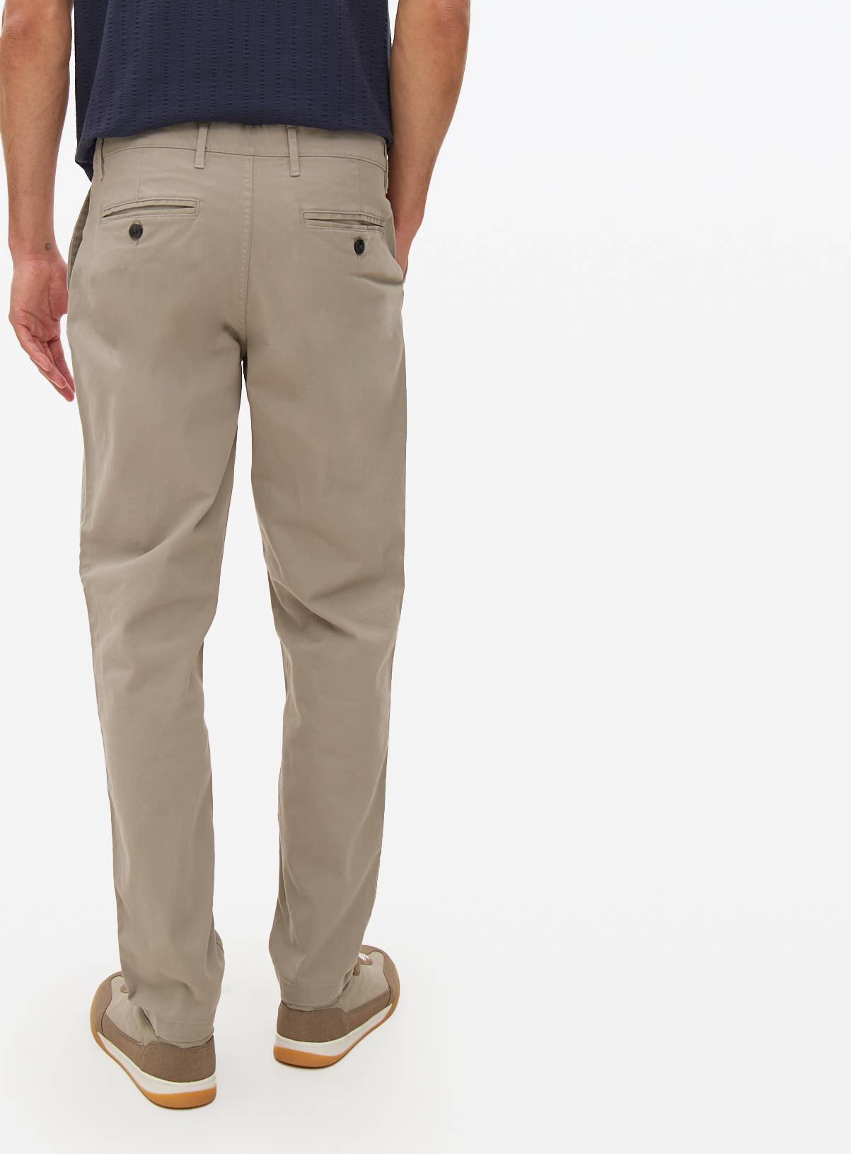 Grey Skinny Fit Chino Trousers  42L - Image 5