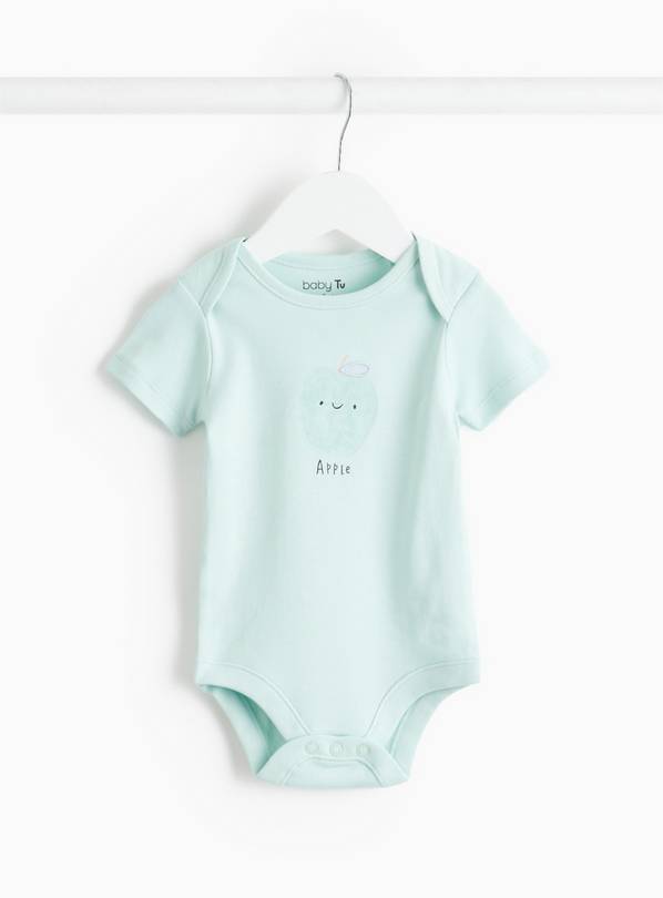 Green Apple Print Bodysuit 3-6 months