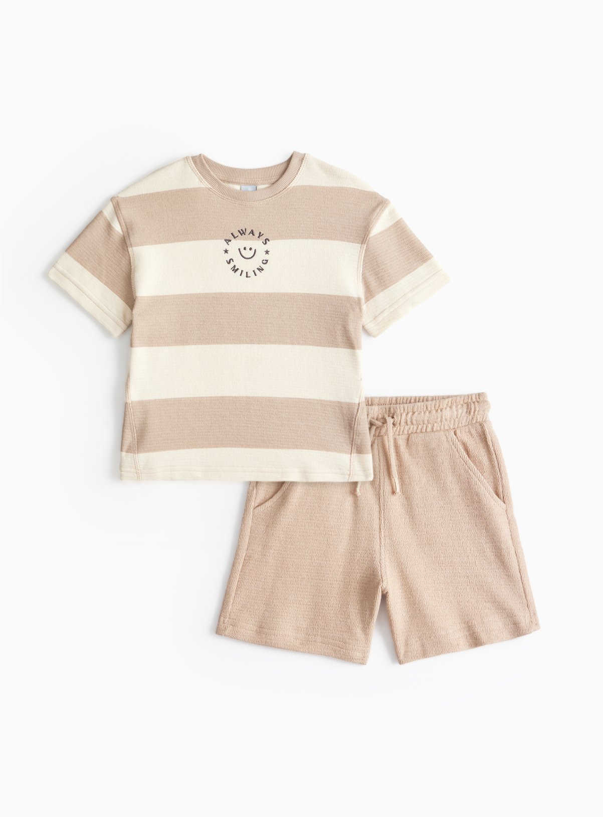 Stone Stone Jersey T-Shirt & Shorts Set (2-3 Years) - Tu by Sainsbury's