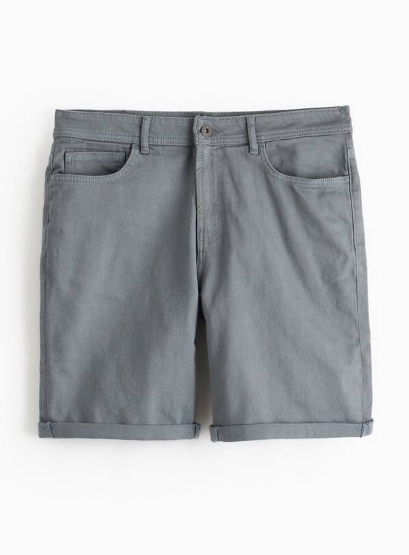 Blue Garment Dye Denim Shorts 34
