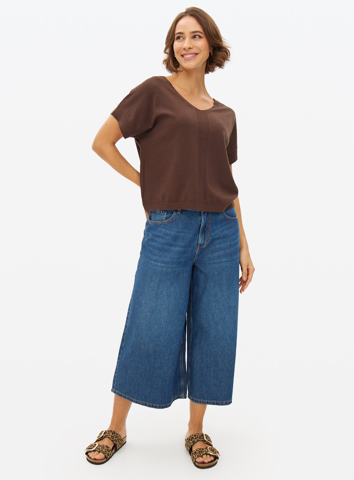 Brown Soft Touch V Neck T-Shirt 24 - Image 2 thumbnail
