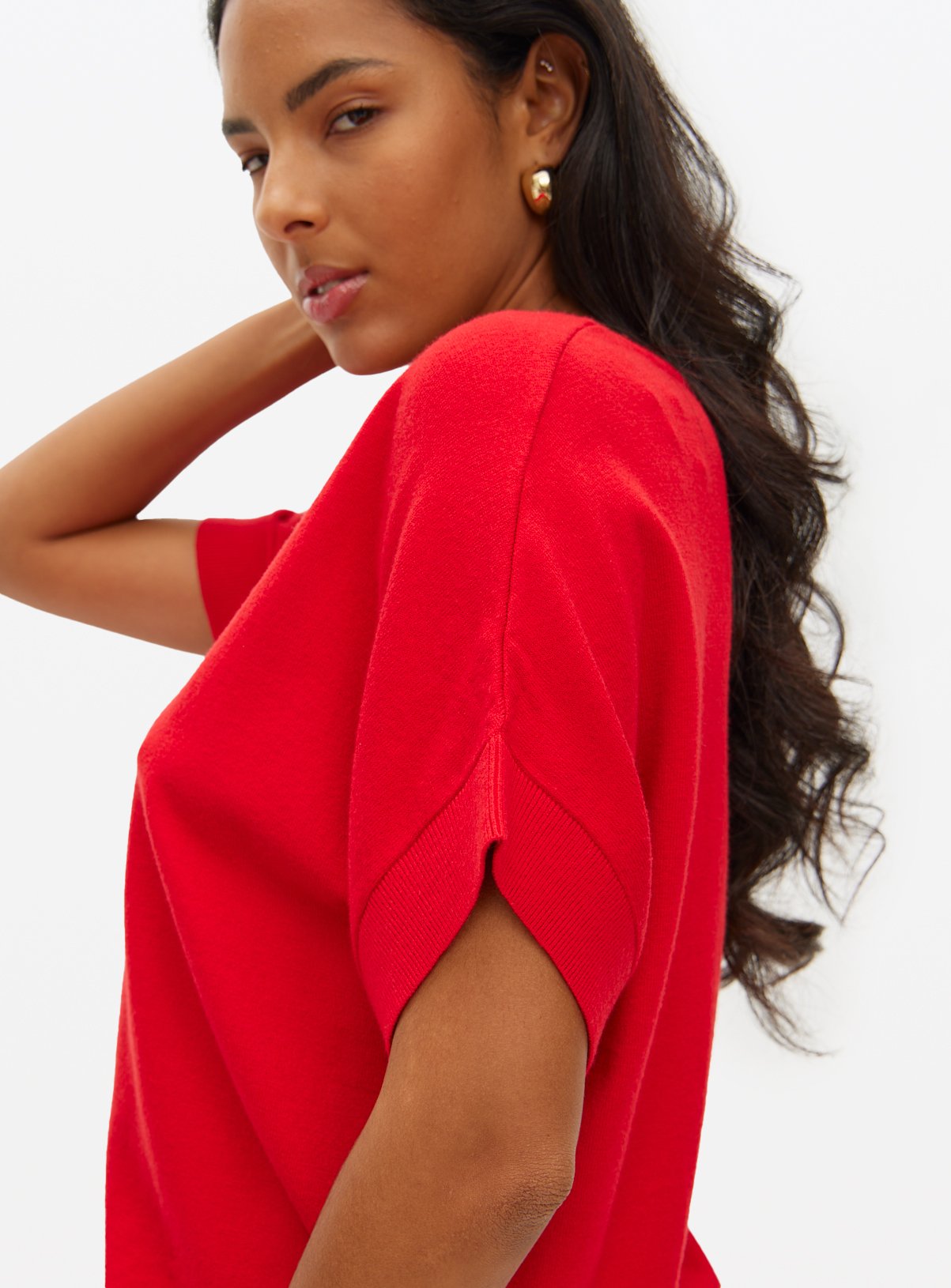 Red Soft Touch V Neck T-Shirt 16 - Image 3 thumbnail