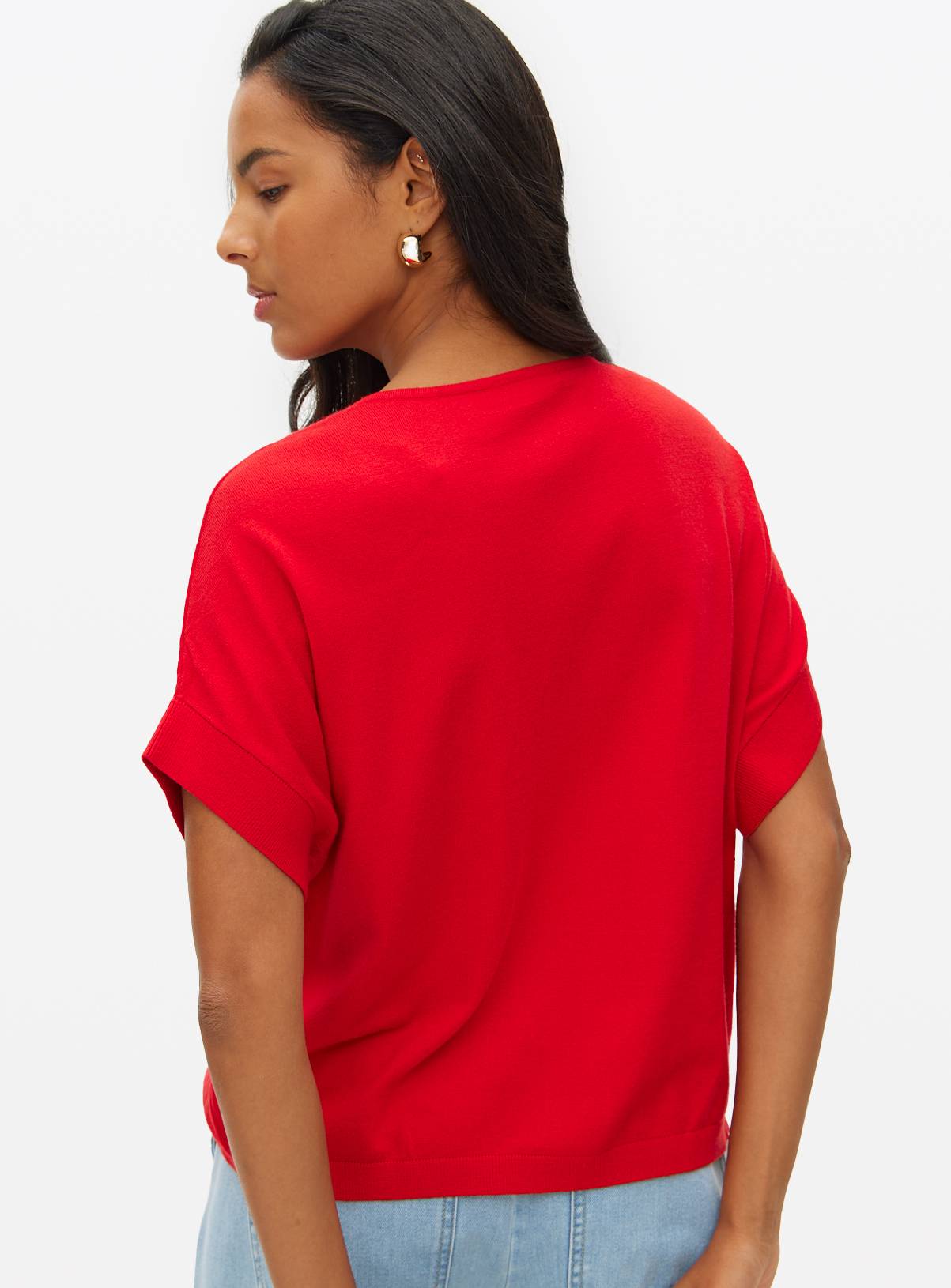 Red Soft Touch V Neck T-Shirt 16 - Image 4