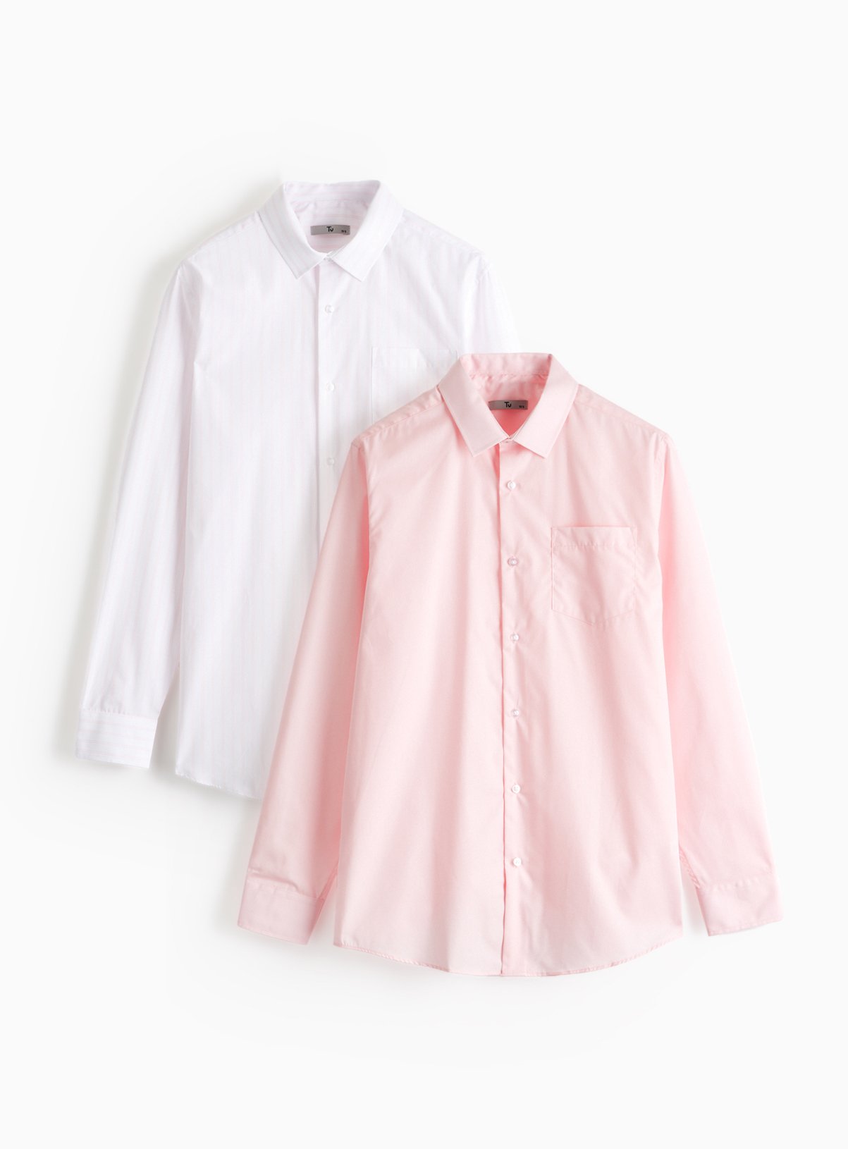 Men's Pink Stripe Formal Shirts 2 Pack