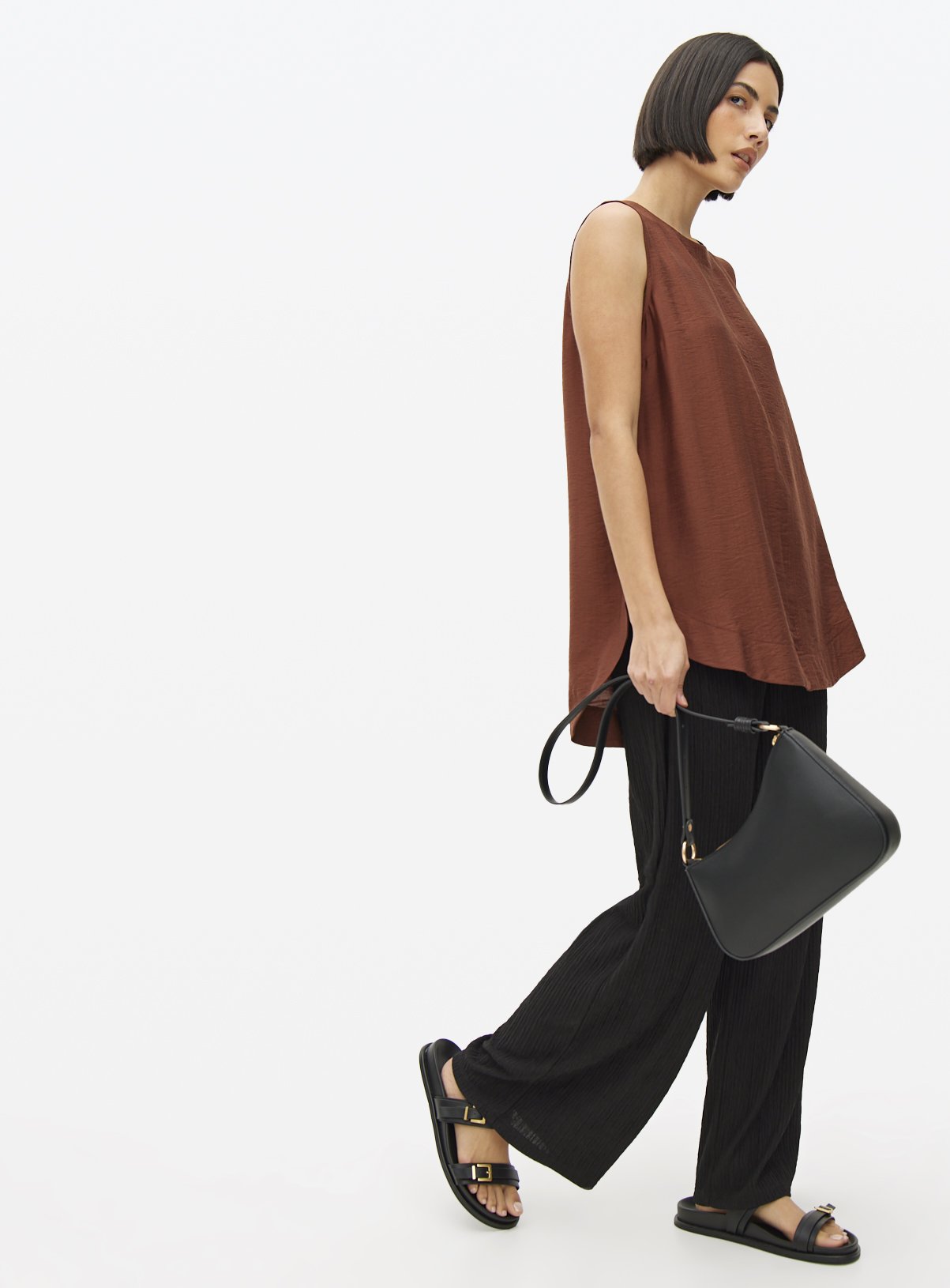 Brown Sleeveless Shell Top 20 - Image 3 thumbnail