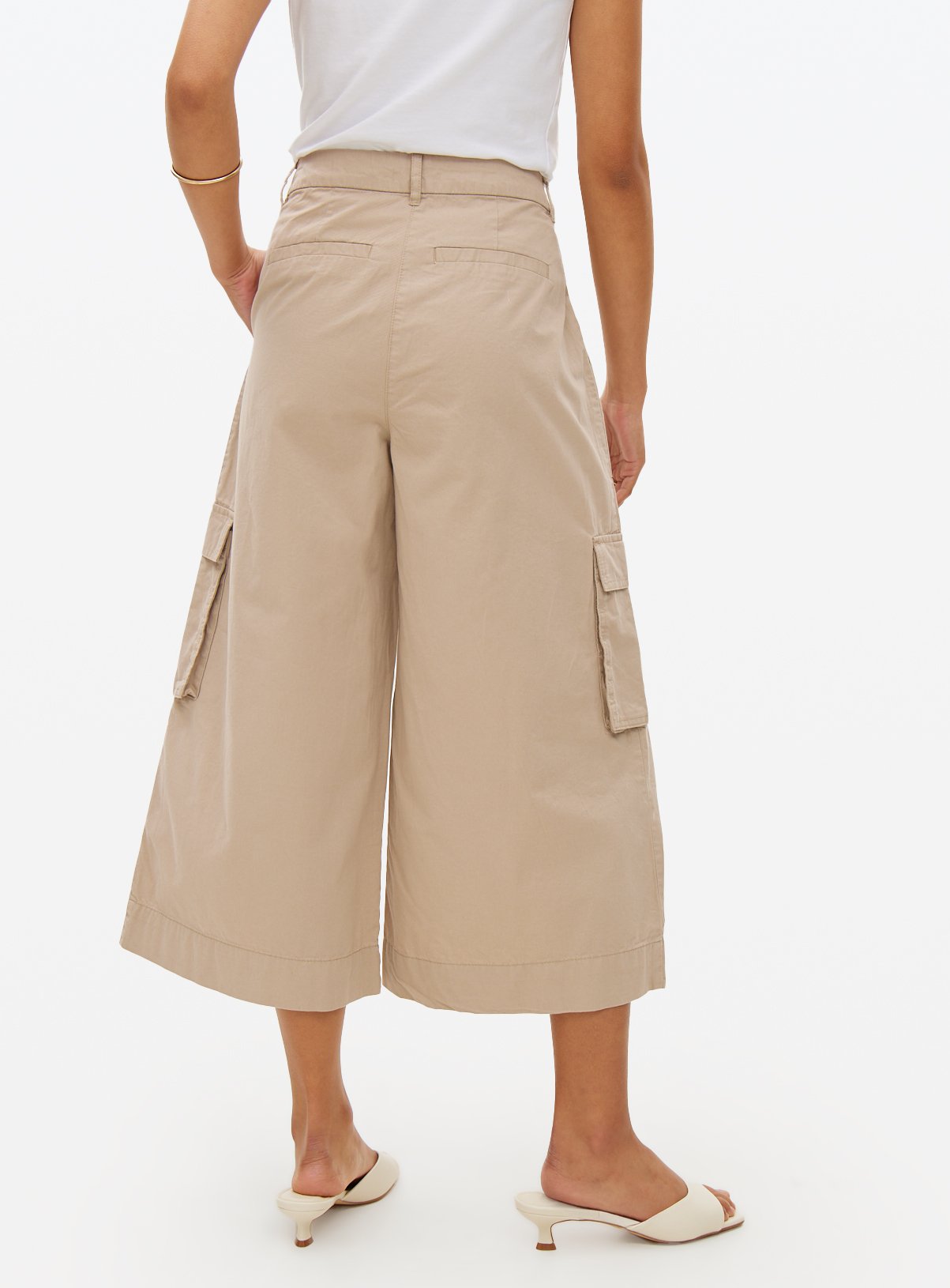 Stone Poplin Cargo Culottes 22 - Image 4 thumbnail