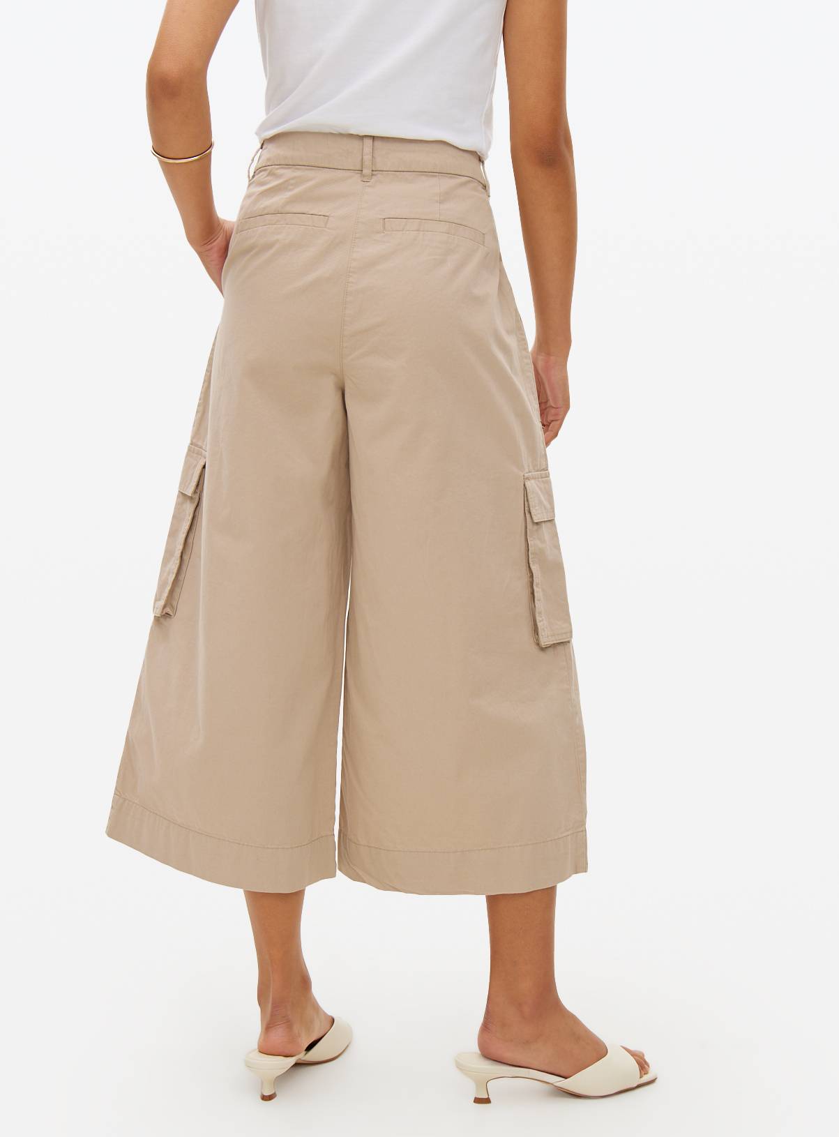 Stone Poplin Cargo Culottes 22 - Image 4