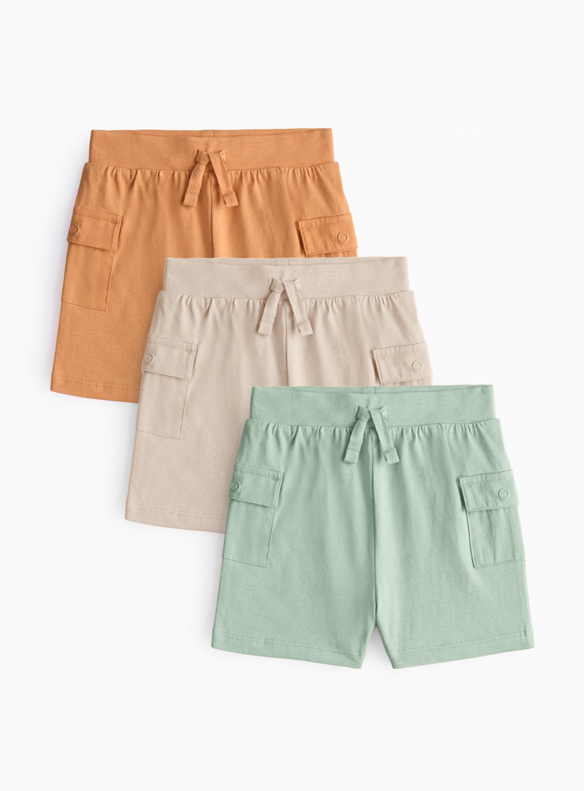 Cargo Jersey Shorts 3 Pack (6-9 Months) - Tu by Sainsbury's