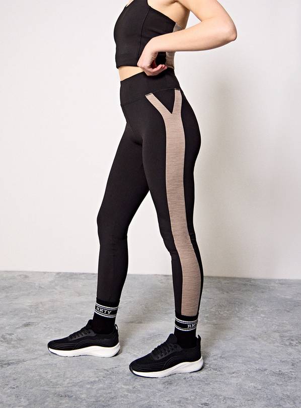 REAKTIV Black Training Colour Block High-Waisted Legging XS