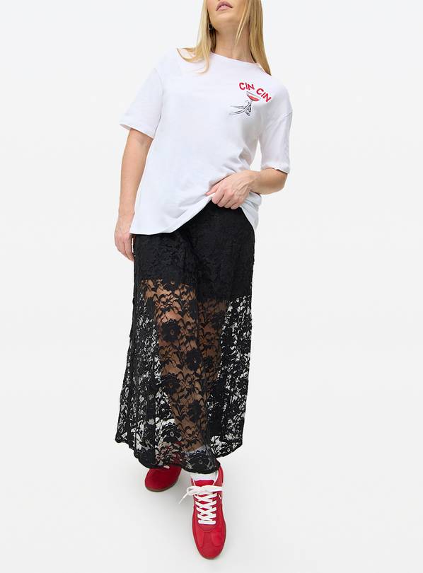 Black Lace Midaxi Skirt 18