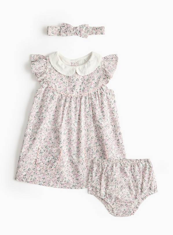Pink Floral Summer Dress Set 6-9 months