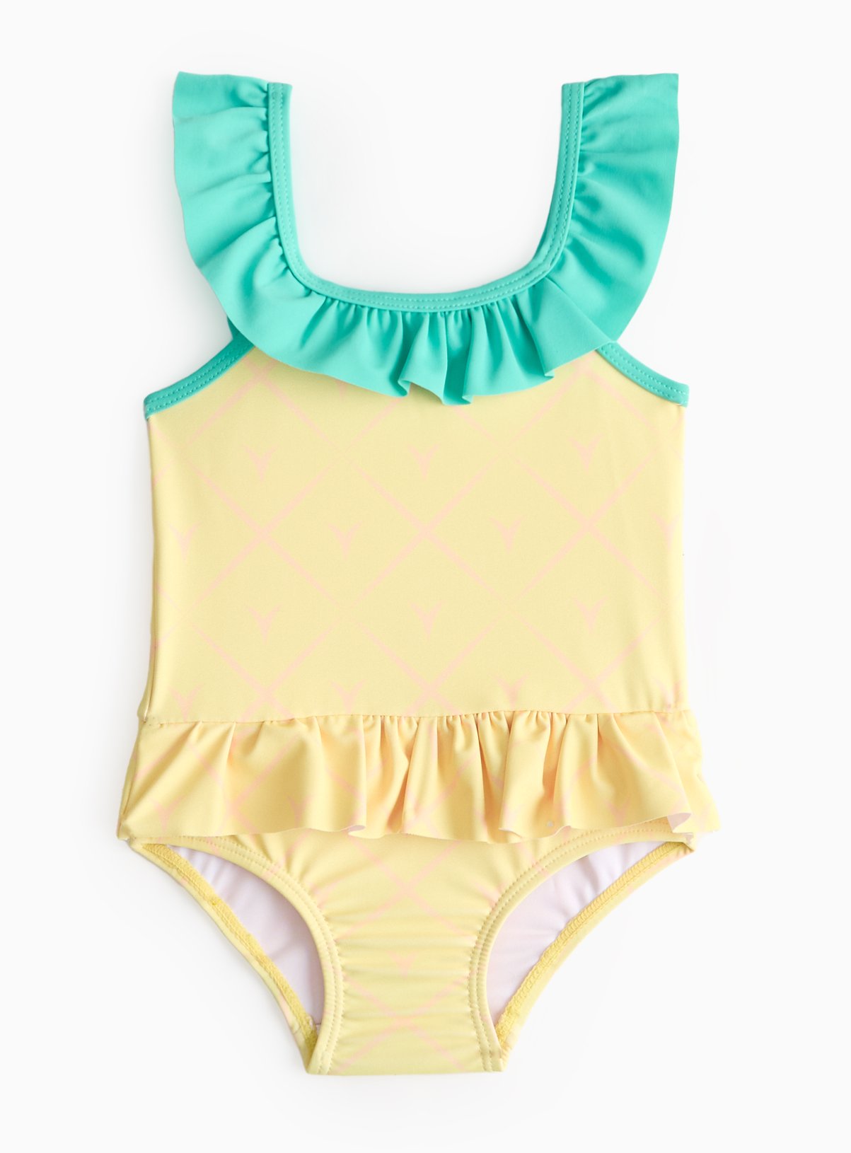 Yellow Yellow Novelty Pineapple Frill Swimsuit (6-9 Months) - Tu by Sainsbury's