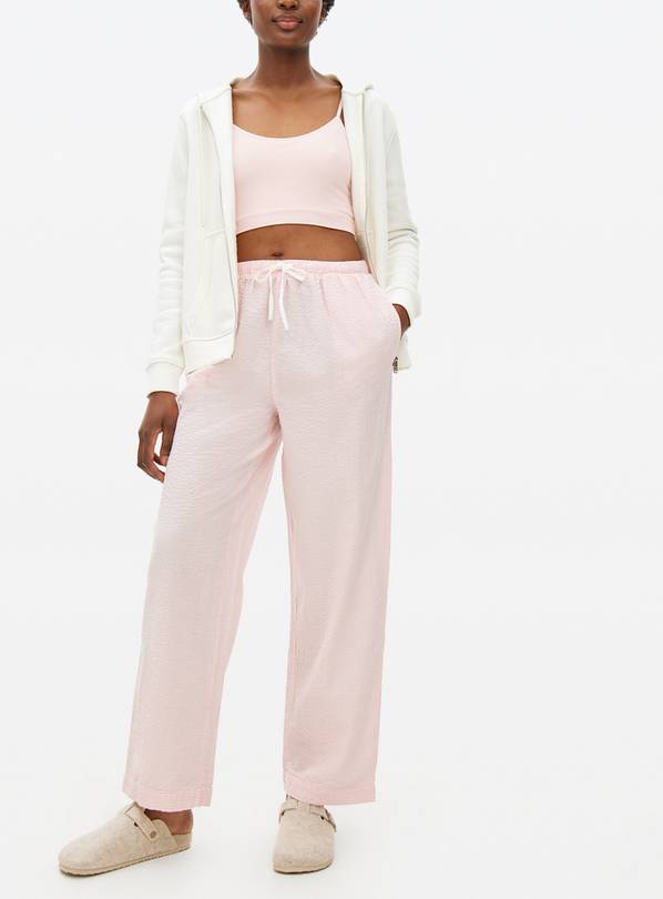 Pink Stripe Seersucker Pyjama Bottoms 18