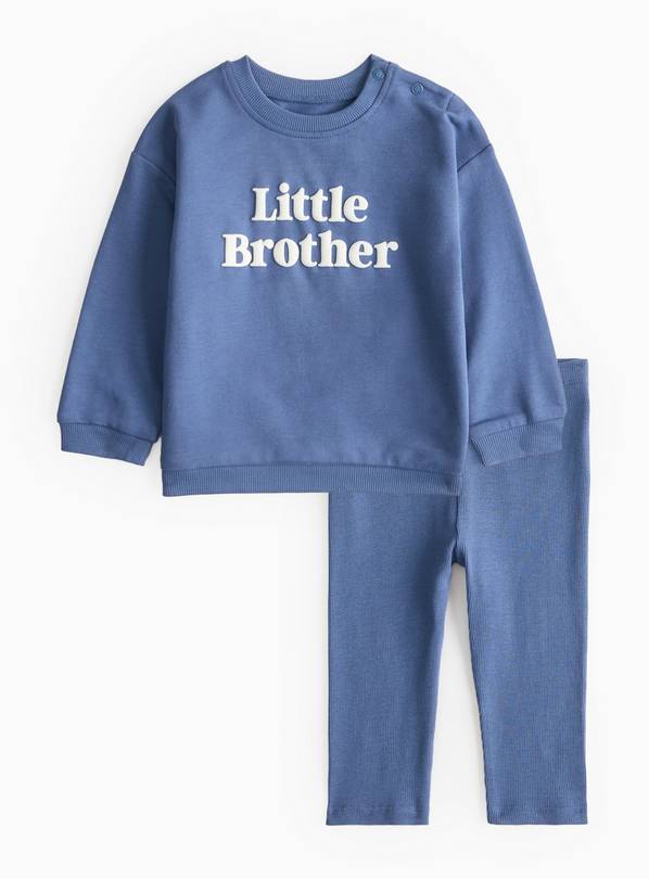 Blue Slogan Sweatshirt & Leggings Set 12-18 months