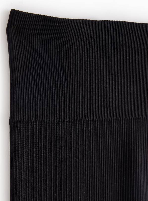 Buy REAKTIV Black High Waisted Ribbed Seamless Legging L Sports