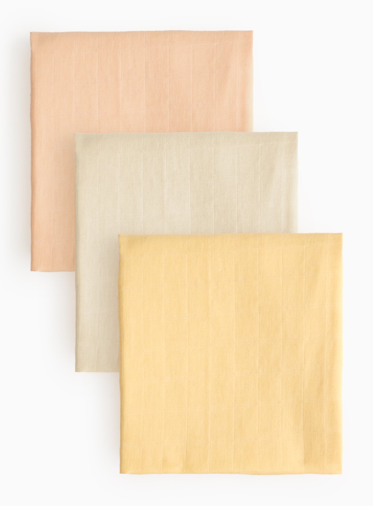 Plain Muslin Cloths 3 Pack One Size - Tu by Sainsbury's