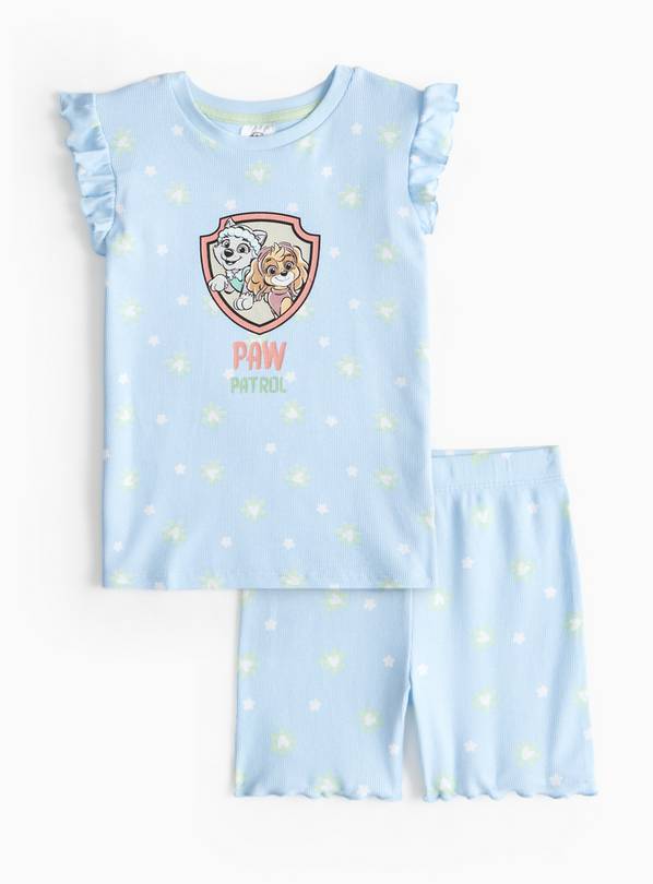 Paw Patrol Printed Blue Ribbed Pyjamas 6-7 years