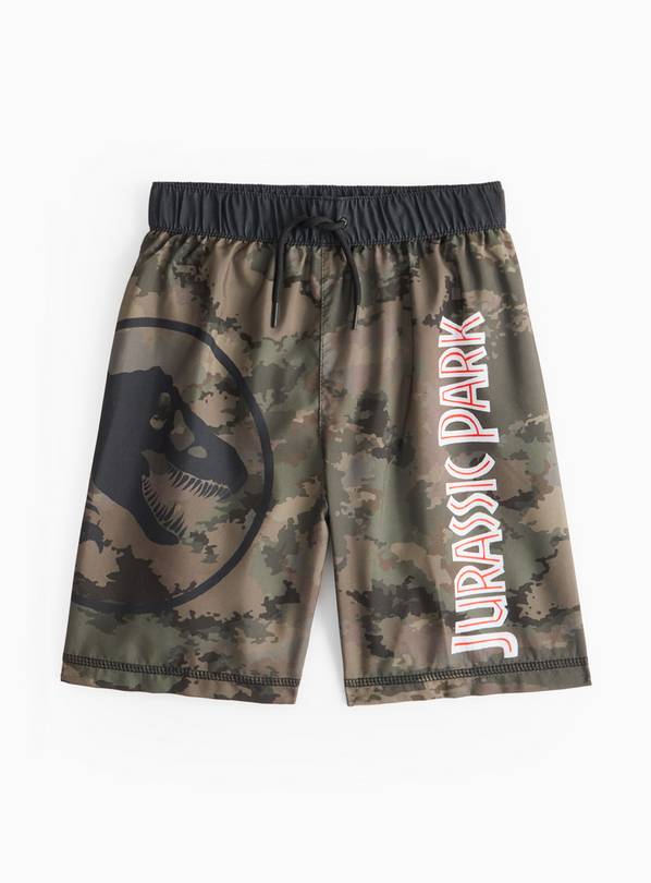 Jurassic Park Khaki Camo Swim Shorts 4 years