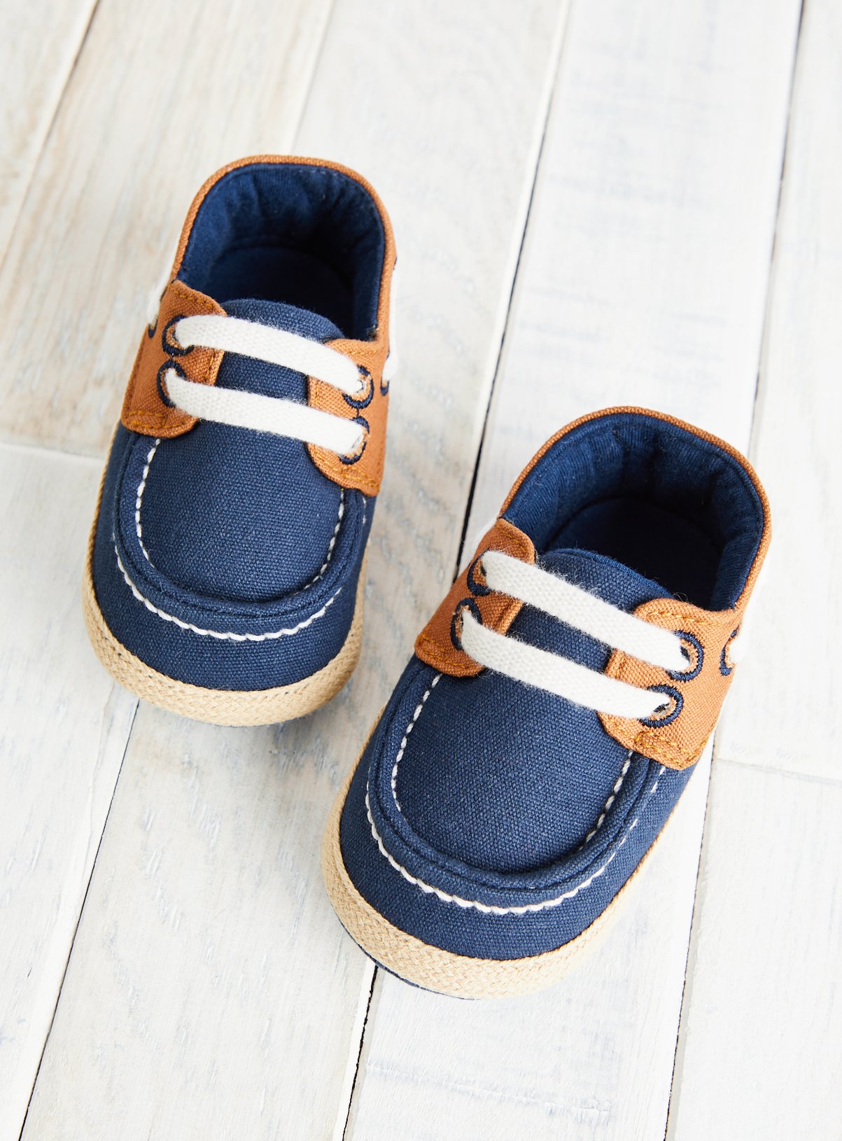 Navy Navy Boat Shoes (Up To 3 Mths) - Tu by Sainsbury's