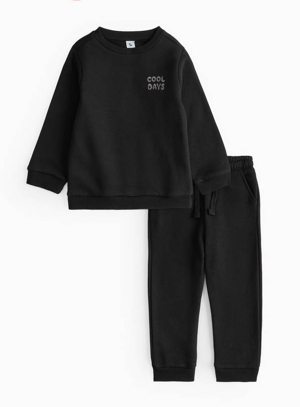 Black Cool Days Sweatshirt & Joggers Set 4-5 years