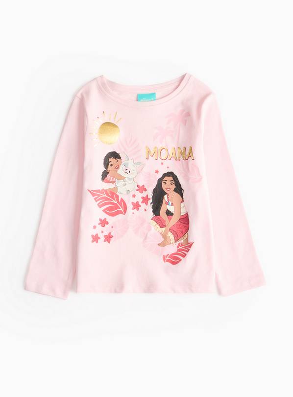 Disney Moana Character Print Long Sleeve T-Shirt 3-4 years