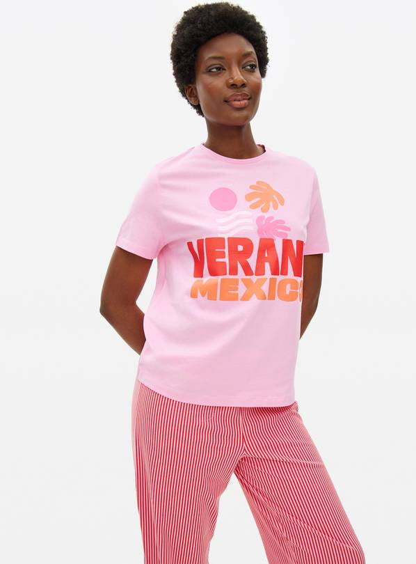 Mexico Pink Stripe Pyjama Set M