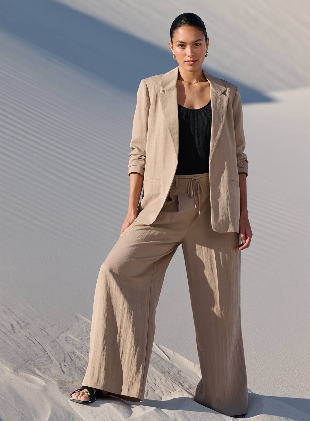 Stone Ultra Wide-Leg Co-ord Trousers 18S - Image 1
