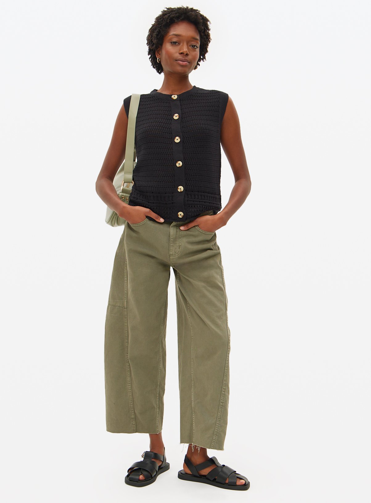 Black Crochet Knitted Waistcoat 14 - Image 2 thumbnail
