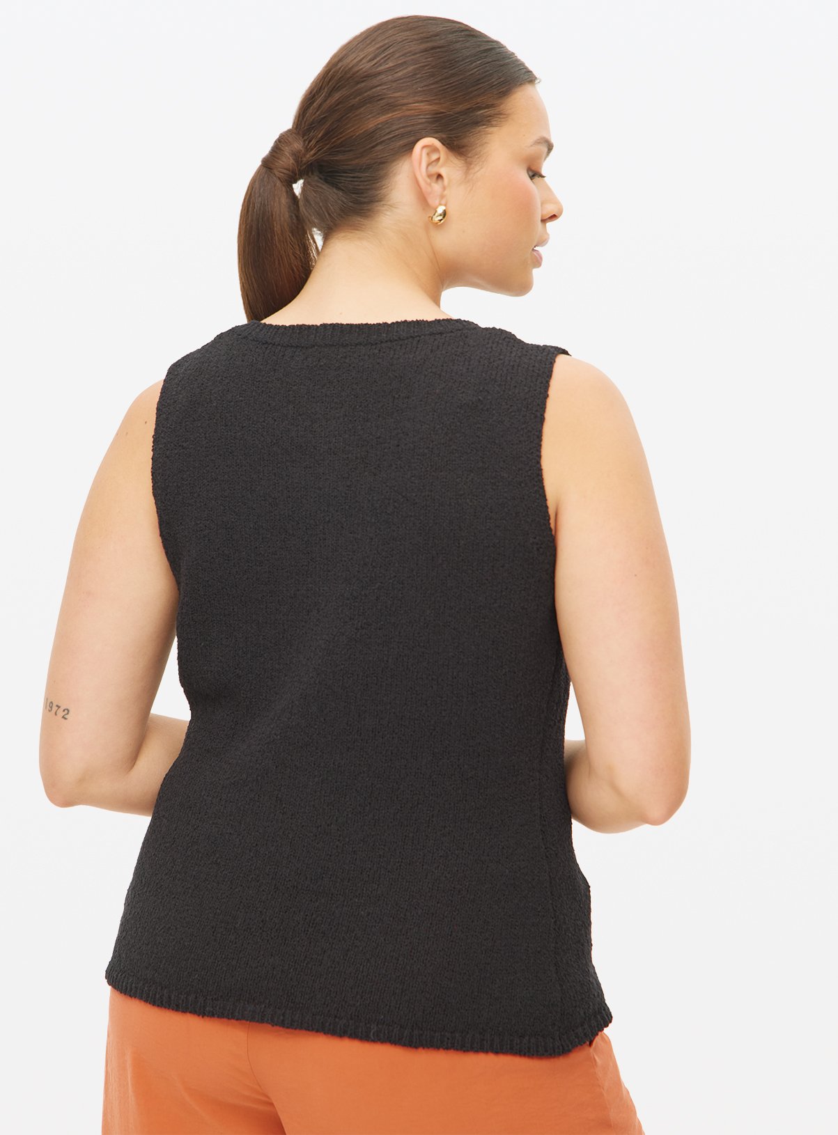 Black Slub Button-Through Waistcoat 14 - Image 4 thumbnail
