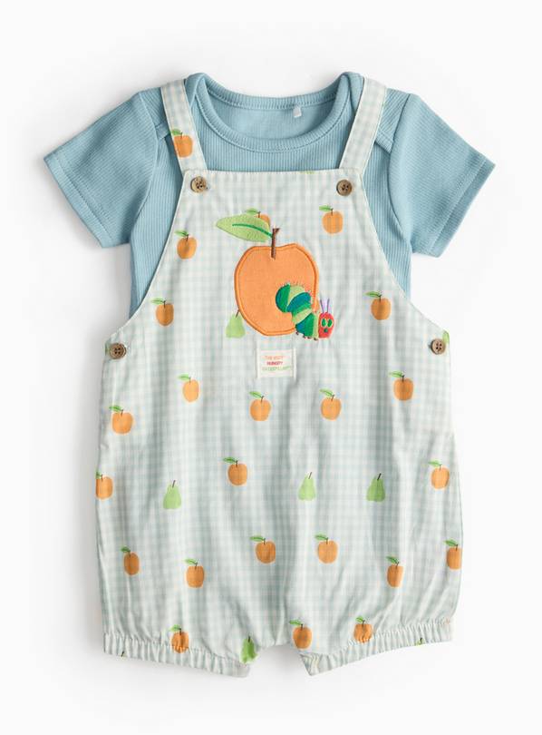 The Very Hungry Caterpillar Gingham Bibshorts Set 18-24 months