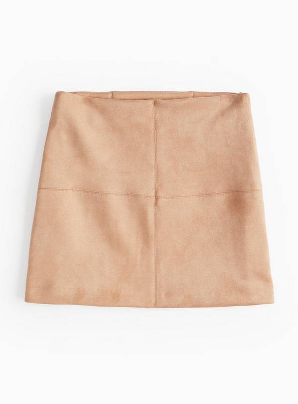 Tan Faux Suede Skirt 9 years