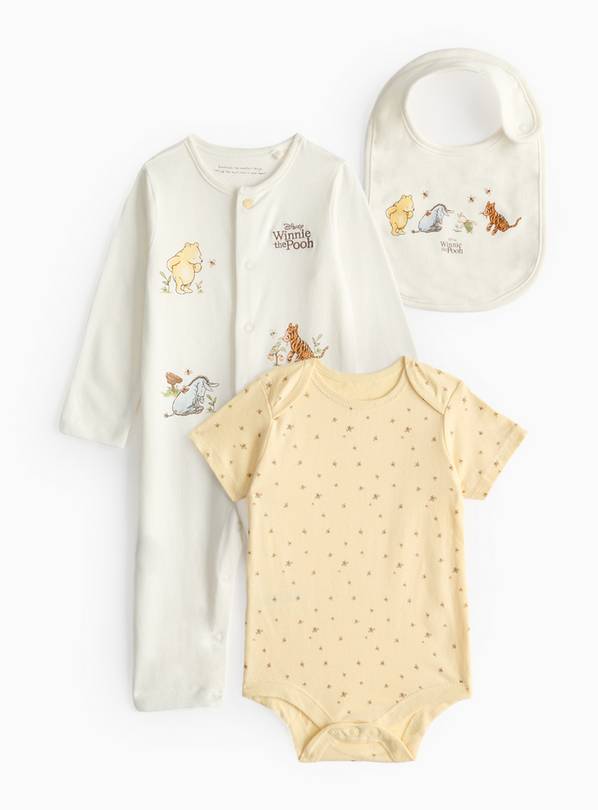 Buy Winnie The Pooh 3-Piece Starter Set 3-6 months Sleepsuits