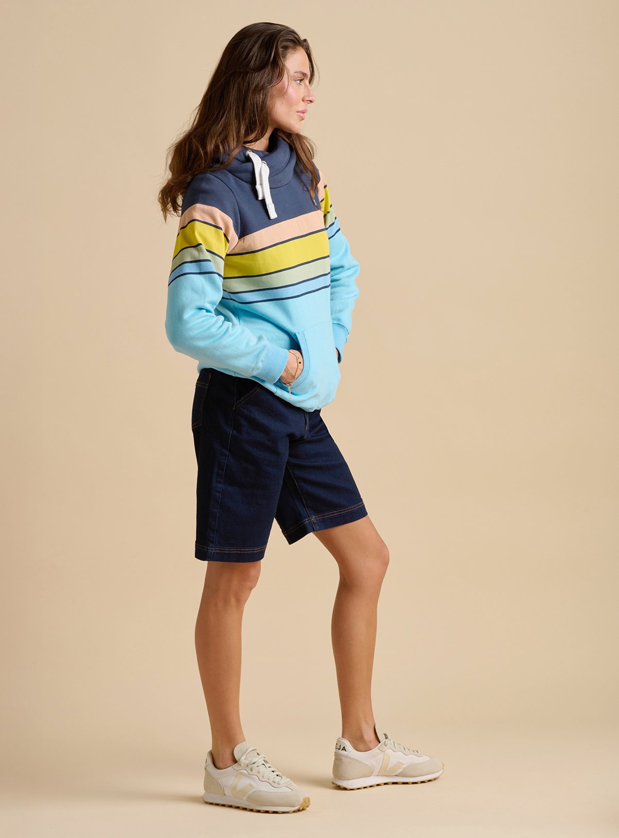 BRAKEBURN Chest Stripe Elise Hoodie 16 - Image 4 thumbnail
