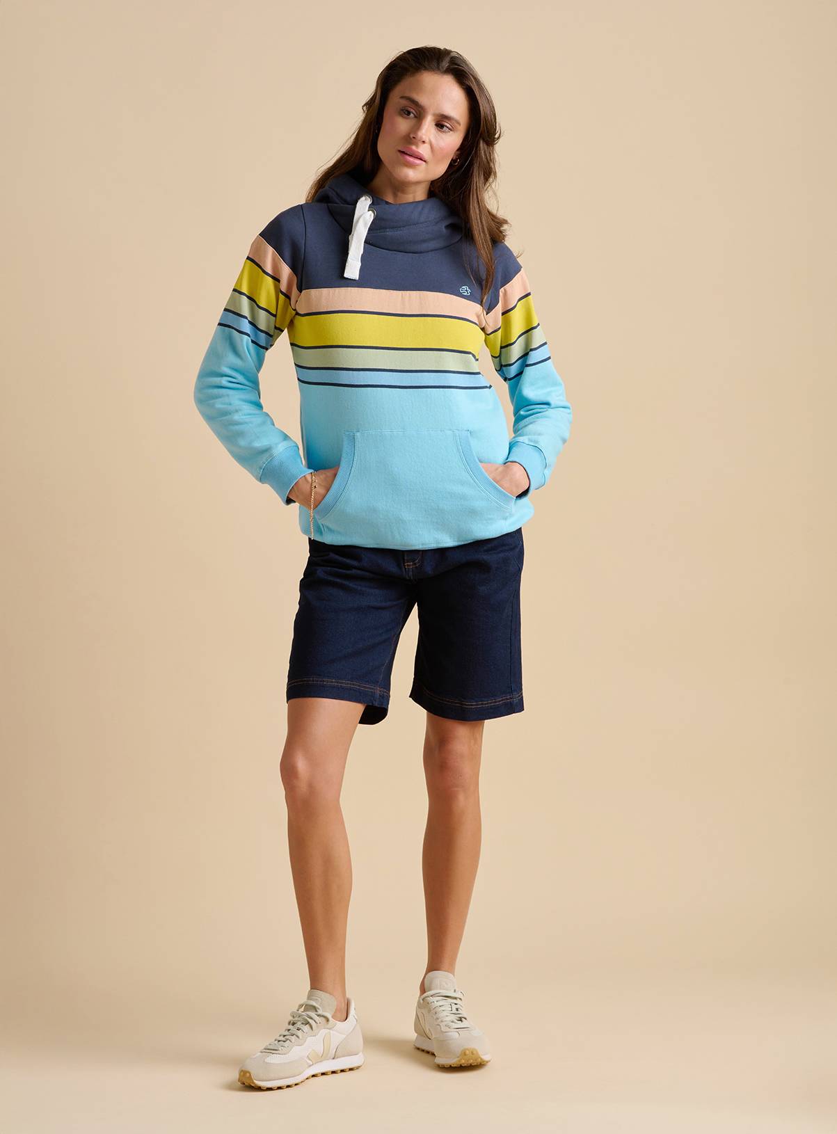 BRAKEBURN Chest Stripe Elise Hoodie 16 - Image 5