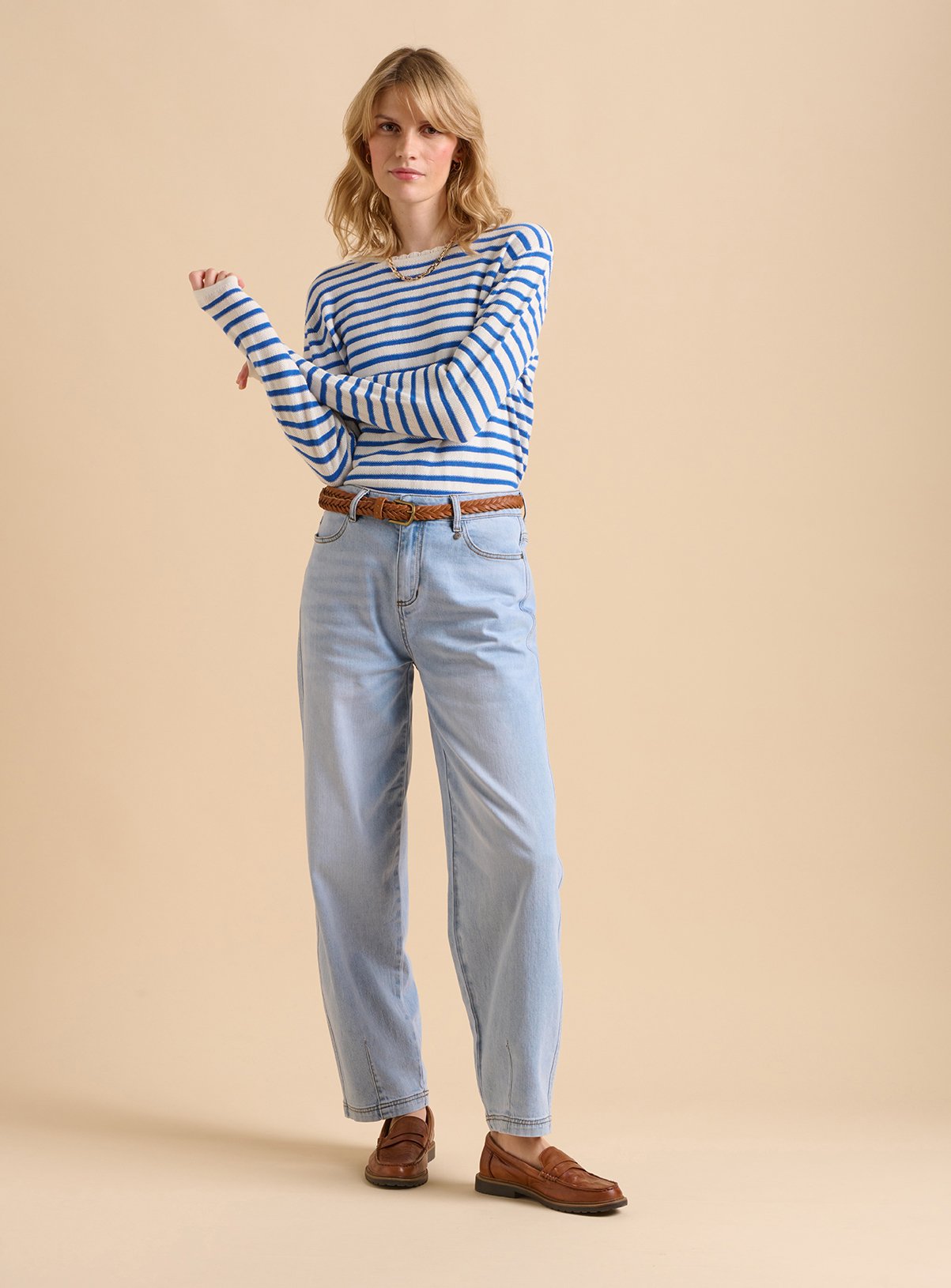 BRAKEBURN Barrel Leg Jeans 10 - Image 1 thumbnail