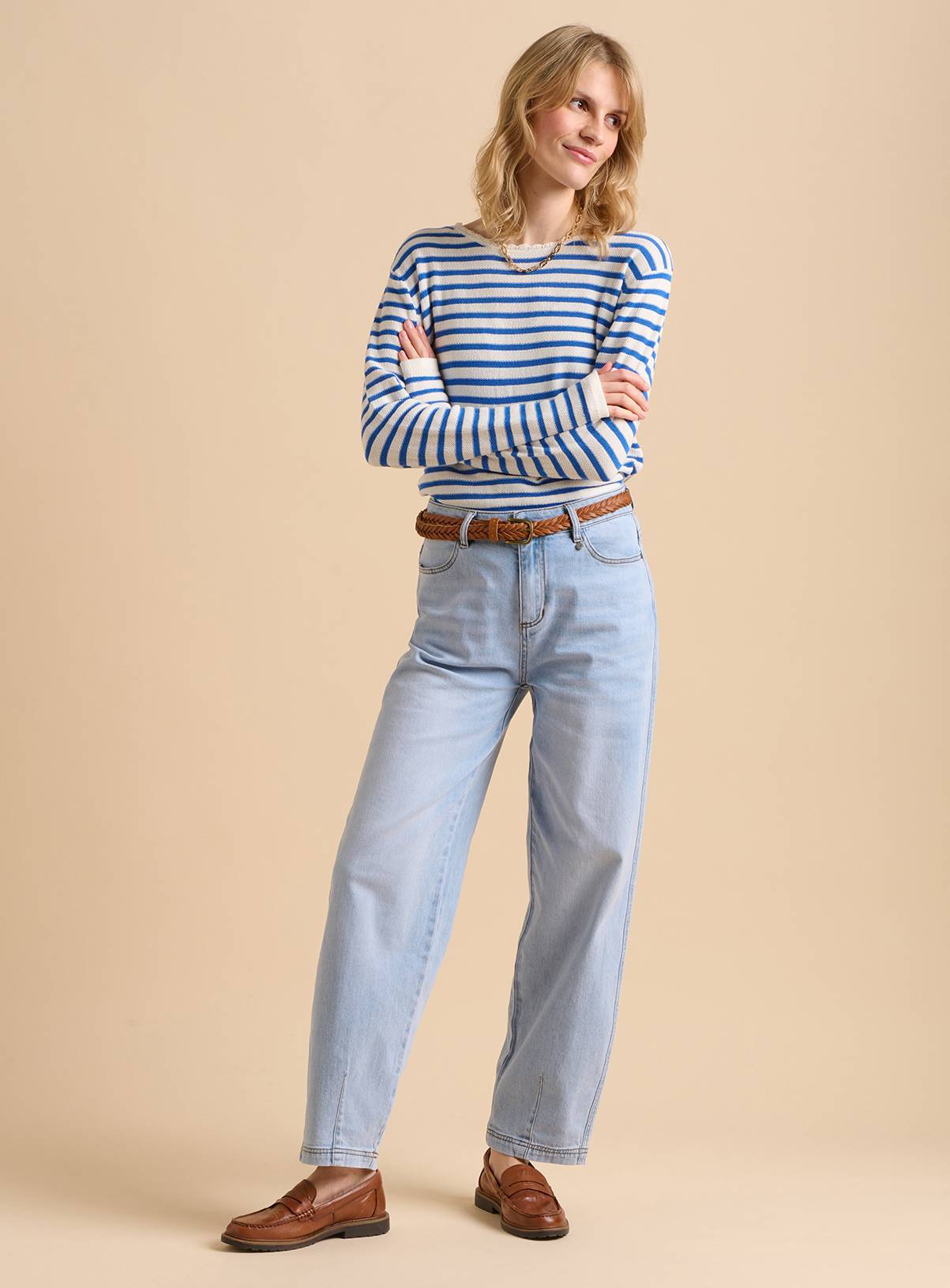 BRAKEBURN Barrel Leg Jeans 10 - Image 3