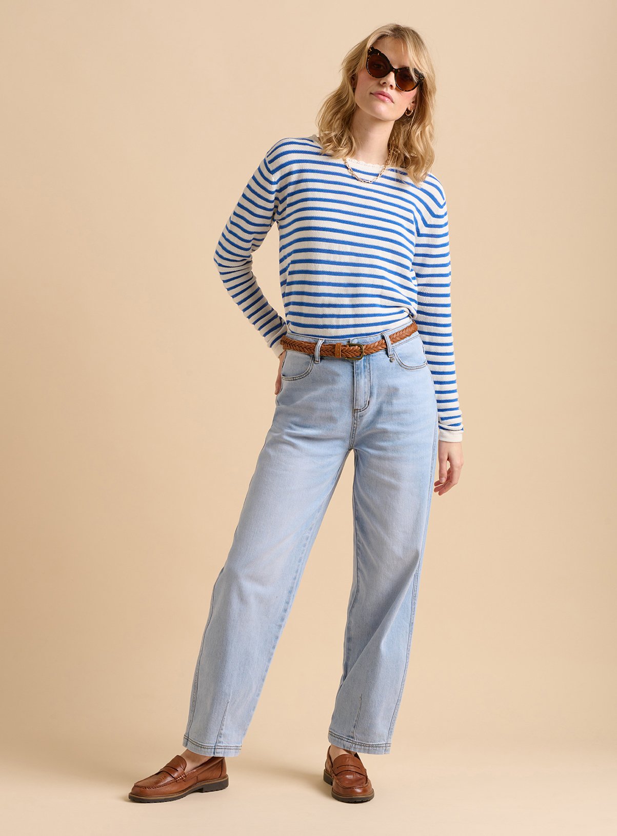 BRAKEBURN Barrel Leg Jeans 10 - Image 6 thumbnail